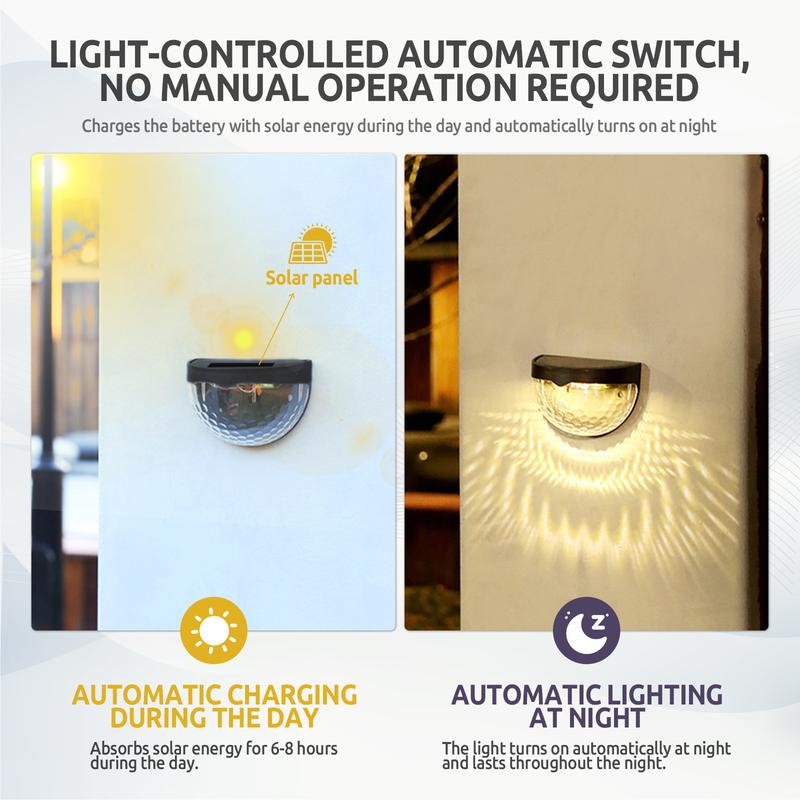 2-Pack Solar Rechargeable Outdoor Lights - Versatile Dual-Color Illumination for Blackouts and Hurricanes, Auto-Sensing Nighttime Glow