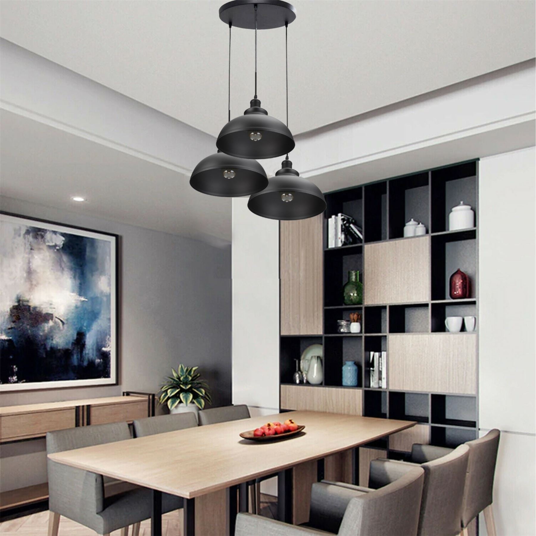 3 Head Dome Shade Pendant Light Cluster Hanging Ceiling Light~4492-2