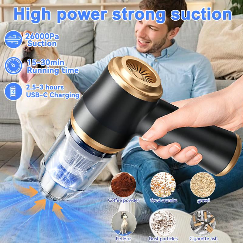 BELBUY 19000Pa High-Power Wireless Handheld Car Vacuum Cleaner - Versatile and Compact with Air Gun, Dual Filters, and Multiple Nozzles for Cars, Homes, Offices, and Pet Hair Cleanup