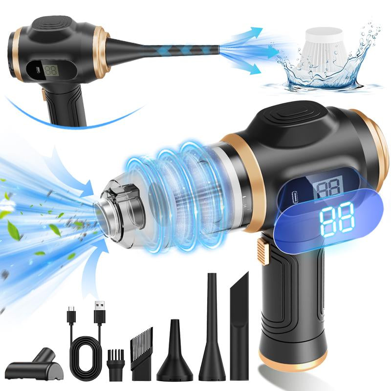 BELBUY 19000Pa High-Power Wireless Handheld Car Vacuum Cleaner - Versatile and Compact with Air Gun, Dual Filters, and Multiple Nozzles for Cars, Homes, Offices, and Pet Hair Cleanup
