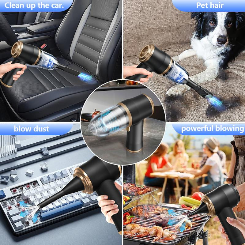 BELBUY 19000Pa High-Power Wireless Handheld Car Vacuum Cleaner - Versatile and Compact with Air Gun, Dual Filters, and Multiple Nozzles for Cars, Homes, Offices, and Pet Hair Cleanup