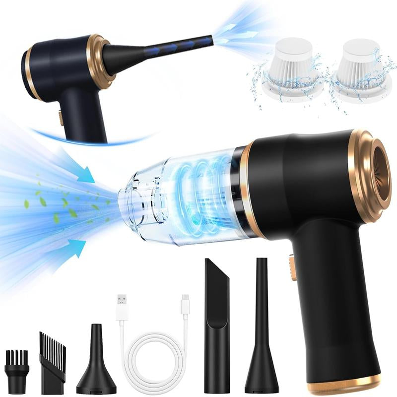 BELBUY 19000Pa High-Power Wireless Handheld Car Vacuum Cleaner - Versatile and Compact with Air Gun, Dual Filters, and Multiple Nozzles for Cars, Homes, Offices, and Pet Hair Cleanup